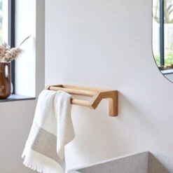Kayu Solid Teak Wall-mounted Towel Rack Ref. 1726 -Tikamoon 1200 1200 kayu solid teak wall mounted towel rack 3