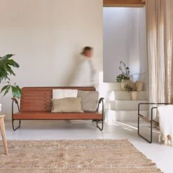 Key Wood 3-seater Bench In Solid Acacia Ref. 6047