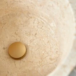 Koni Cream Marble Pedestal Washbasin Ref. 1228 -Tikamoon 1200 1200 koni cream marble pedestal washbasin 1