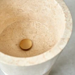 Koni Cream Marble Pedestal Washbasin Ref. 1228 -Tikamoon 1200 1200 koni cream marble pedestal washbasin 4