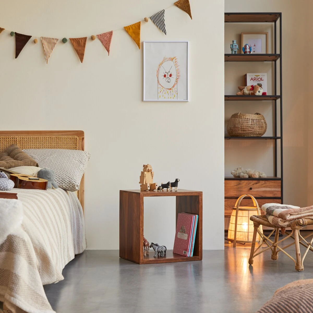 Kwarto Kids Solid Sheesham Bedside Table Ref. 5481 3 Kwarto Kids Solid Sheesham Bedside Table Ref. 5481