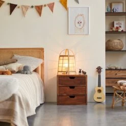 Kwarto Kids Solid Sheesham Three-drawer Bedside Table Ref. 5482