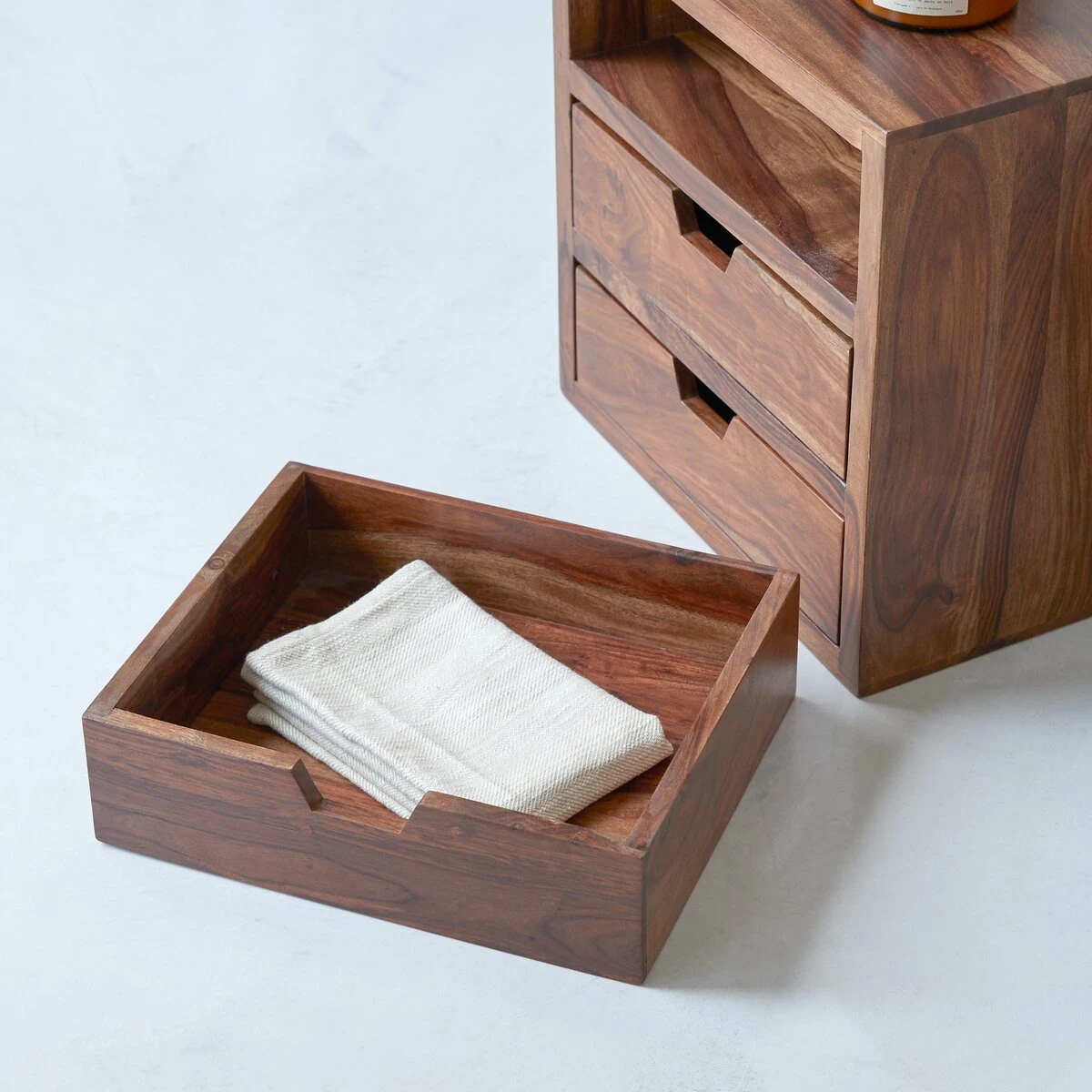 Kwarto Solid Sheesham Three-drawer Bedside Table Ref. 5234 8 Kwarto Solid Sheesham Three-drawer Bedside Table Ref. 5234 - Image 6