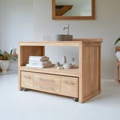 Layang Solid Teak Vanity Unit 120 Cm Ref. 1714 -Tikamoon 1200 1200 layang solid teak vanity unit 120 cm 3