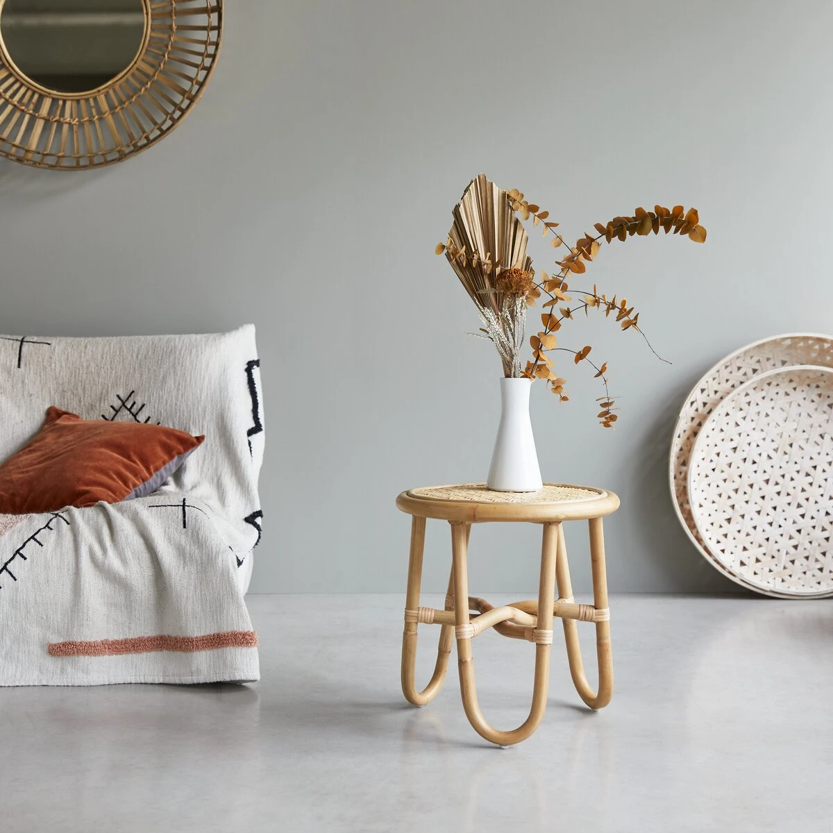 Lina Rattan Bedside Table Ref. 3662 3 Lina Rattan Bedside Table Ref. 3662