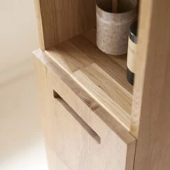 Line Solid Oak Tall Cabinet Ref. 6402 -Tikamoon 1200 1200 line solid oak tall cabinet 5