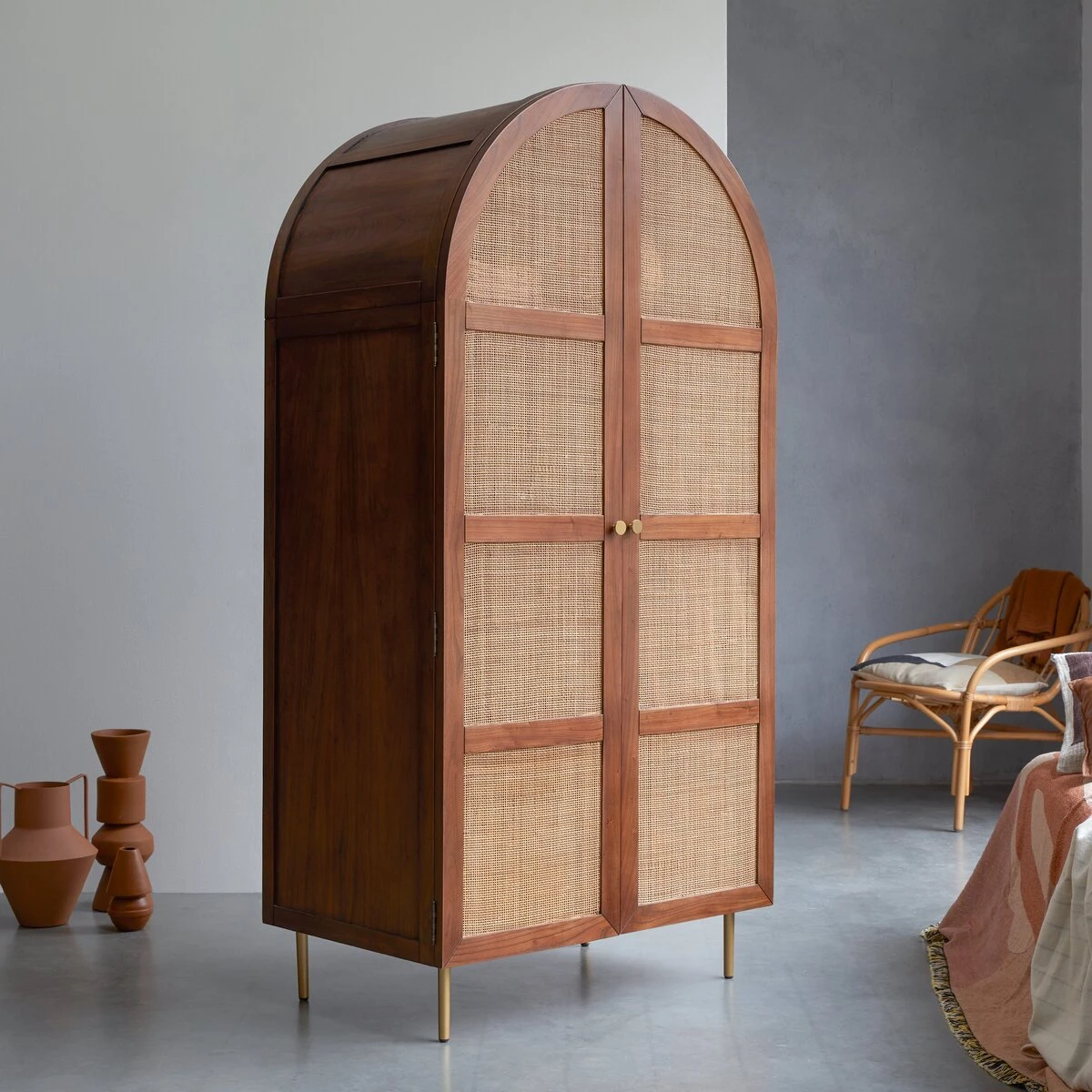 Lisbeth Elm And Canework Wardrobe Ref. 5111 8 Lisbeth Elm And Canework Wardrobe Ref. 5111 - Image 6