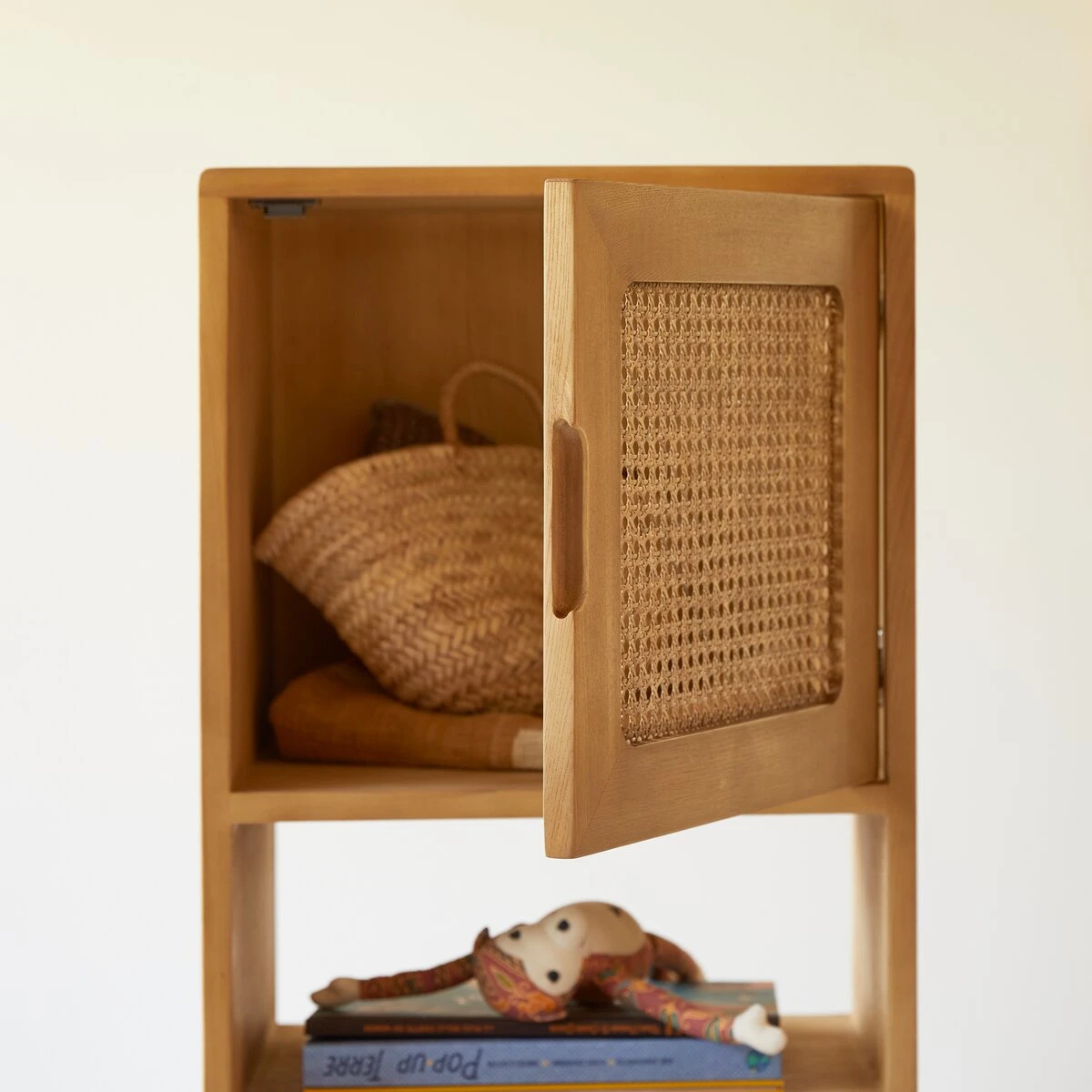 Luis Kids Elm And Canework Tall Bookcase Ref. 5429 4 Luis Kids Elm And Canework Tall Bookcase Ref. 5429 - Image 2