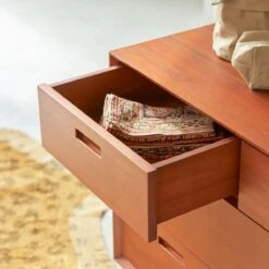 Magda 50's Kids Solid Mahogany Chest Of Drawers Ref. 6310 -Tikamoon 1200 1200 magda 50s kids solid mahogany chest of drawers 4