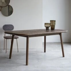 Mahkah Solid Oak Table Ref. 4131 -Tikamoon 1200 1200 mahkah solid oak table seats 6 8 3