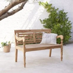 Marceau Recycled Solid Teak Garden Bench Ref. 4095