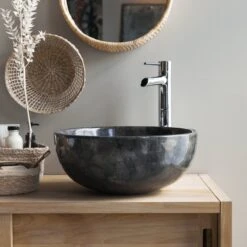 Mia Dark Grey Marble Washbasin Ref. 3588