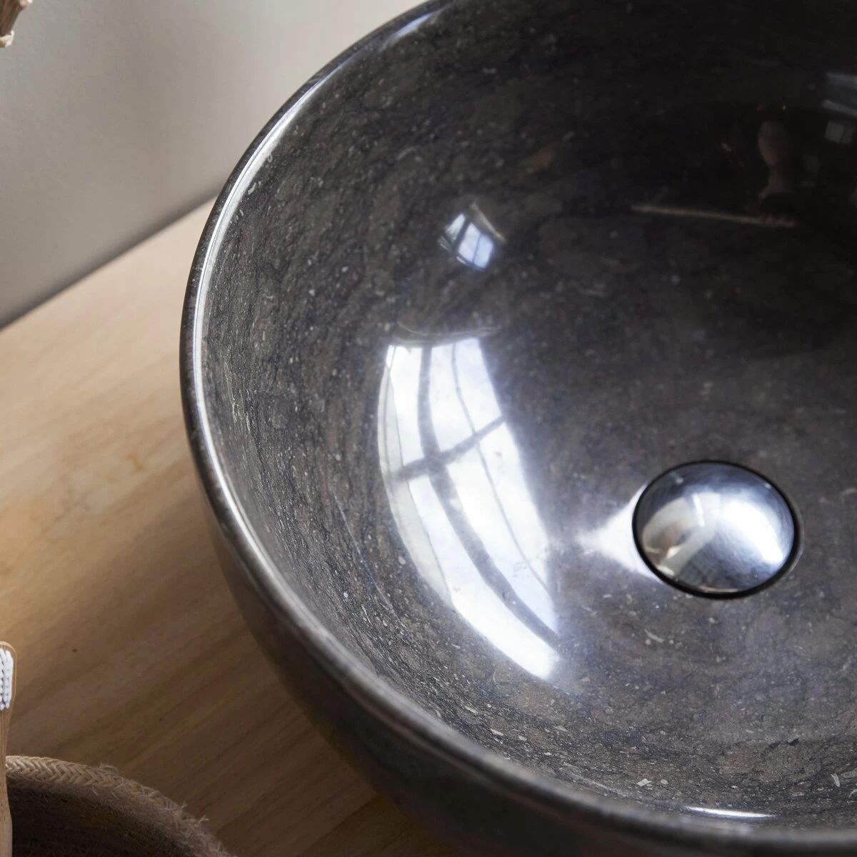 Mia Dark Grey Marble Washbasin Ref. 3588 7 Mia Dark Grey Marble Washbasin Ref. 3588 - Image 5