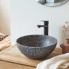 Micha Round Confetti Terrazzo Basin Ref. 6223 1 Micha Round Confetti Terrazzo Basin Ref. 6223 -Tikamoon 1200 1200 micha round washbasin in confetti terrazzo
