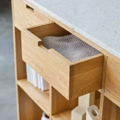 Miho White Solid Oak And Premium Terrazzo Console Table Ref. 5639 -Tikamoon 1200 1200 miho white oak and premium terrazzo console table 2