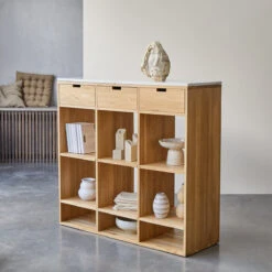 Miho White Solid Oak And Premium Terrazzo Console Table Ref. 5639 -Tikamoon 1200 1200 miho white oak and premium terrazzo console table 3