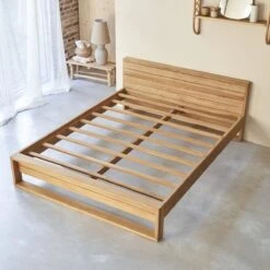 Minimalys Solid Teak Bed 160x200 Cm Ref. 1915 -Tikamoon 1200 1200 minimalys solid teak bed 170x220 cm 7