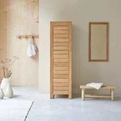 Minimalys Solid Teak Single Storage Wardrobe Ref. 2432