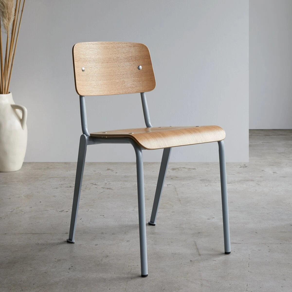Mio Grey Ash And Metal Chair Ref. 2516 6 Mio Grey Ash And Metal Chair Ref. 2516 - Image 4