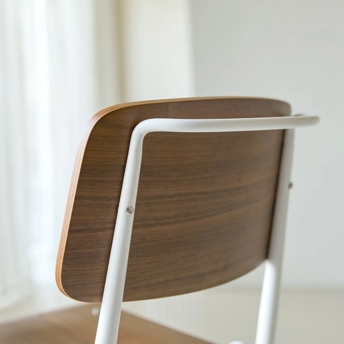 Mio White Walnut And Metal Chair Ref. 4125 7 Mio White Walnut And Metal Chair Ref. 4125 - Image 5