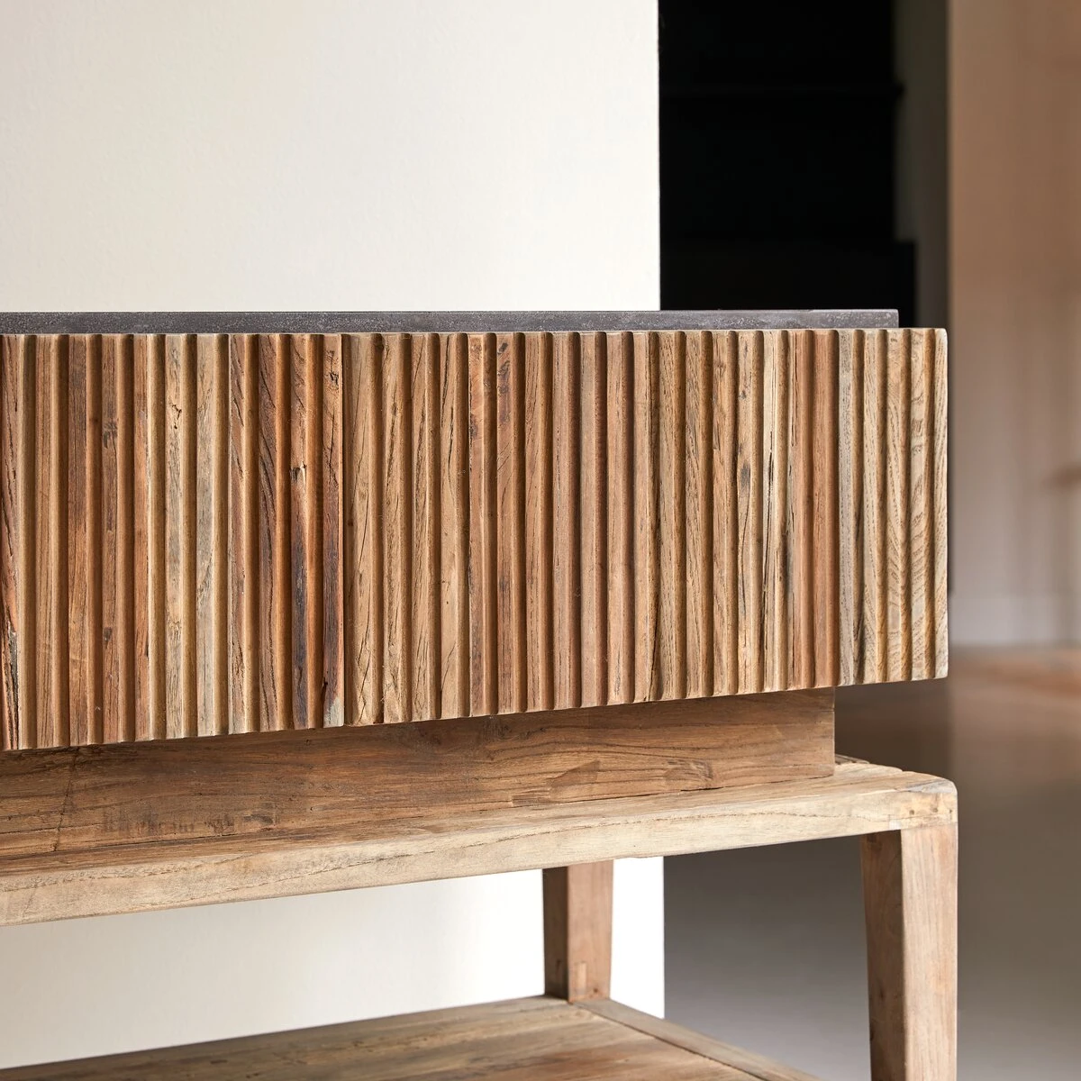 Nahta Reclaimed Elm And Blue Stone Chest Of Drawers Ref. 5228 7 Nahta Reclaimed Elm And Blue Stone Chest Of Drawers Ref. 5228 - Image 5