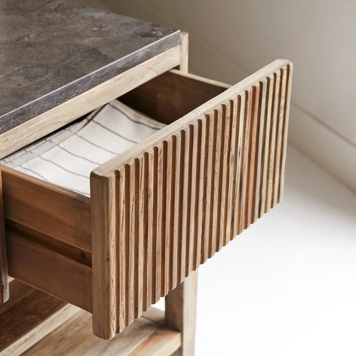 Nahta Reclaimed Elm And Blue Stone Console Table Ref. 5225 5 Nahta Reclaimed Elm And Blue Stone Console Table Ref. 5225 - Image 3