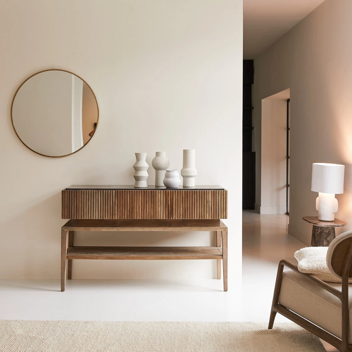 Nahta Reclaimed Elm And Blue Stone Console Table Ref. 5225 3 Nahta Reclaimed Elm And Blue Stone Console Table Ref. 5225