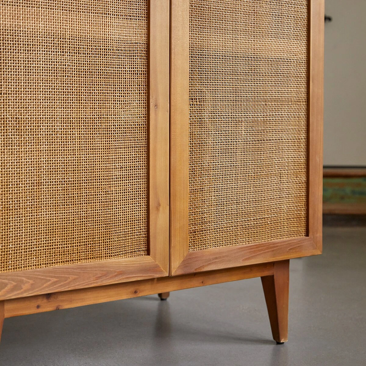 Ninon Pine And Canework Storage Wardrobe Ref. 3965 8 Ninon Pine And Canework Storage Wardrobe Ref. 3965 - Image 6