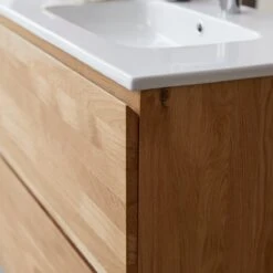 Nova Solid Oak And Ceramic Vanity Unit 80 Cm Ref. 6080 -Tikamoon 1200 1200 nova solid oak and ceramic vanity unit 80 cm 2