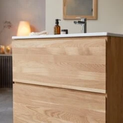 Nova Solid Oak And Ceramic Vanity Unit 80 Cm Ref. 6080 -Tikamoon 1200 1200 nova solid oak and ceramic vanity unit 80 cm 5