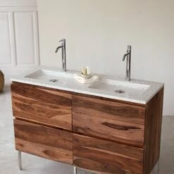 Nova Solid Sheesham And Moon Premium Terrazzo Vanity Unit 120 Ref. 4991 -Tikamoon 1200 1200 nova solid sheesham and moon premium terrazzo vanity unit 120 3