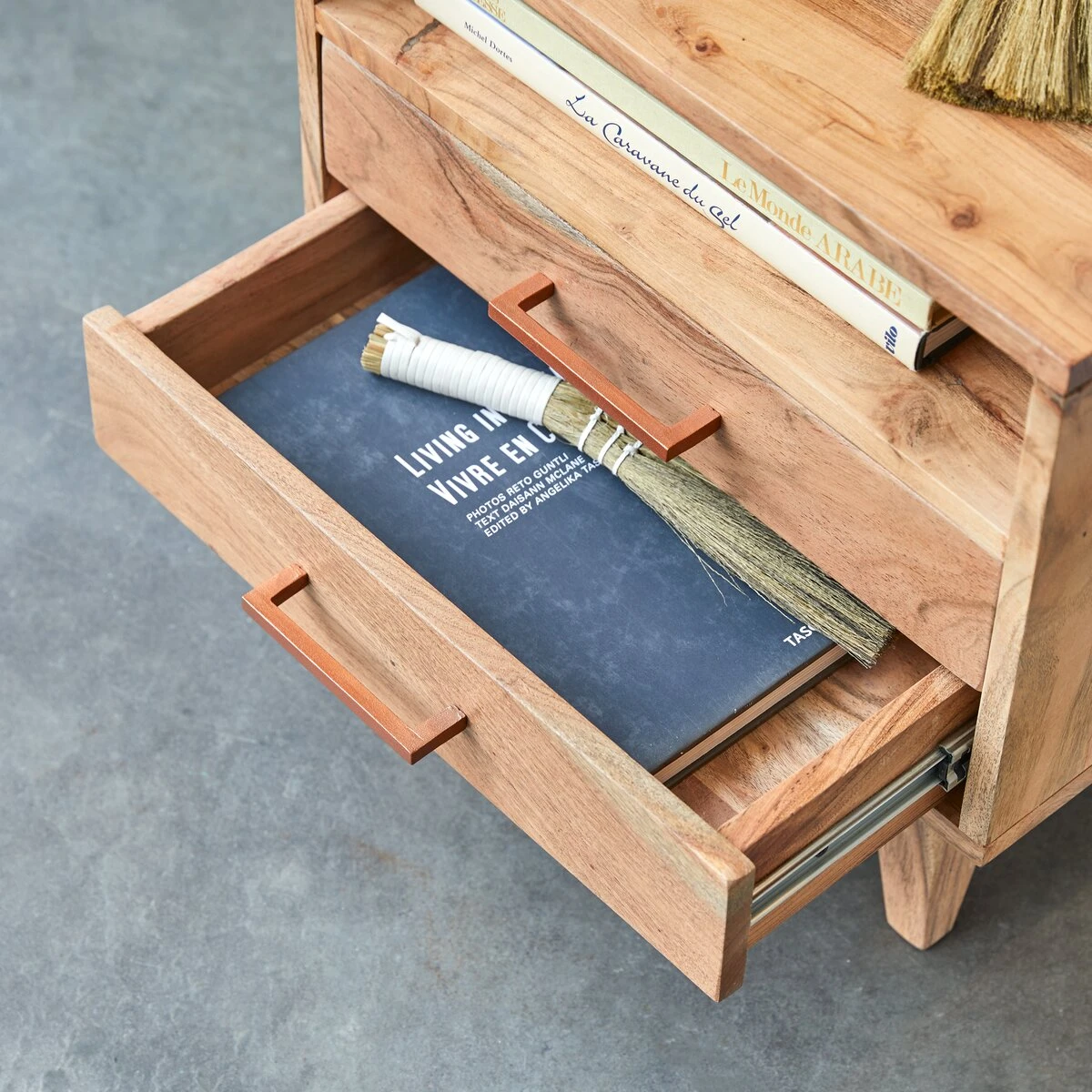 Oslo Solid Acacia Bedside Table Ref. 1925 4 Oslo Solid Acacia Bedside Table Ref. 1925 - Image 2