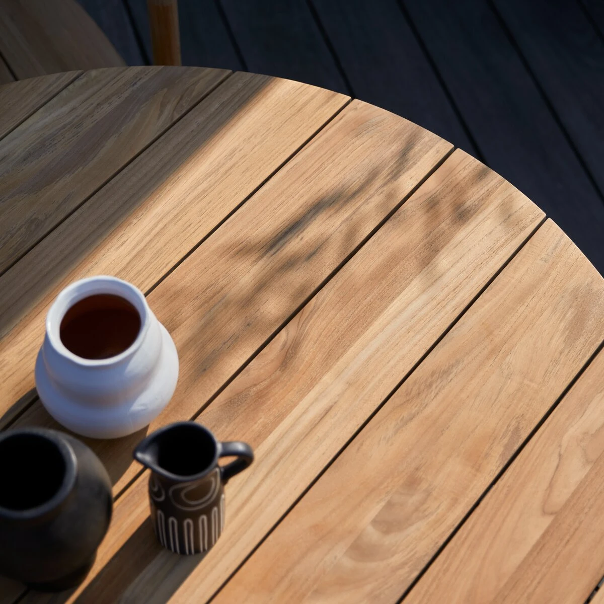 Paloma Solid Teak Round Garden Table Ref. 5183 4 Paloma Solid Teak Round Garden Table Ref. 5183 - Image 2