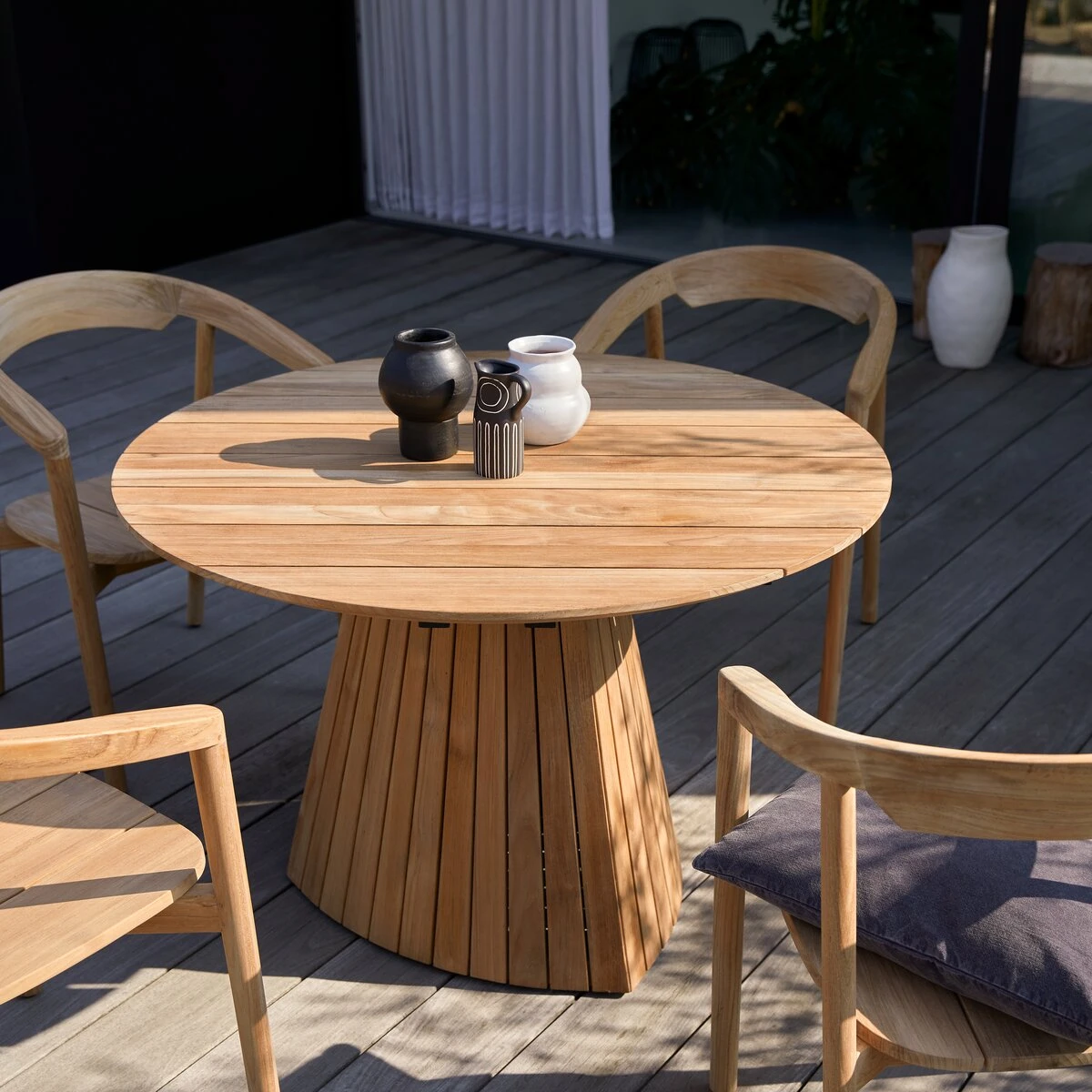Paloma Solid Teak Round Garden Table Ref. 5183 5 Paloma Solid Teak Round Garden Table Ref. 5183 - Image 3