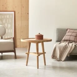 Paola Solid Teak Side Table Ref. 3379