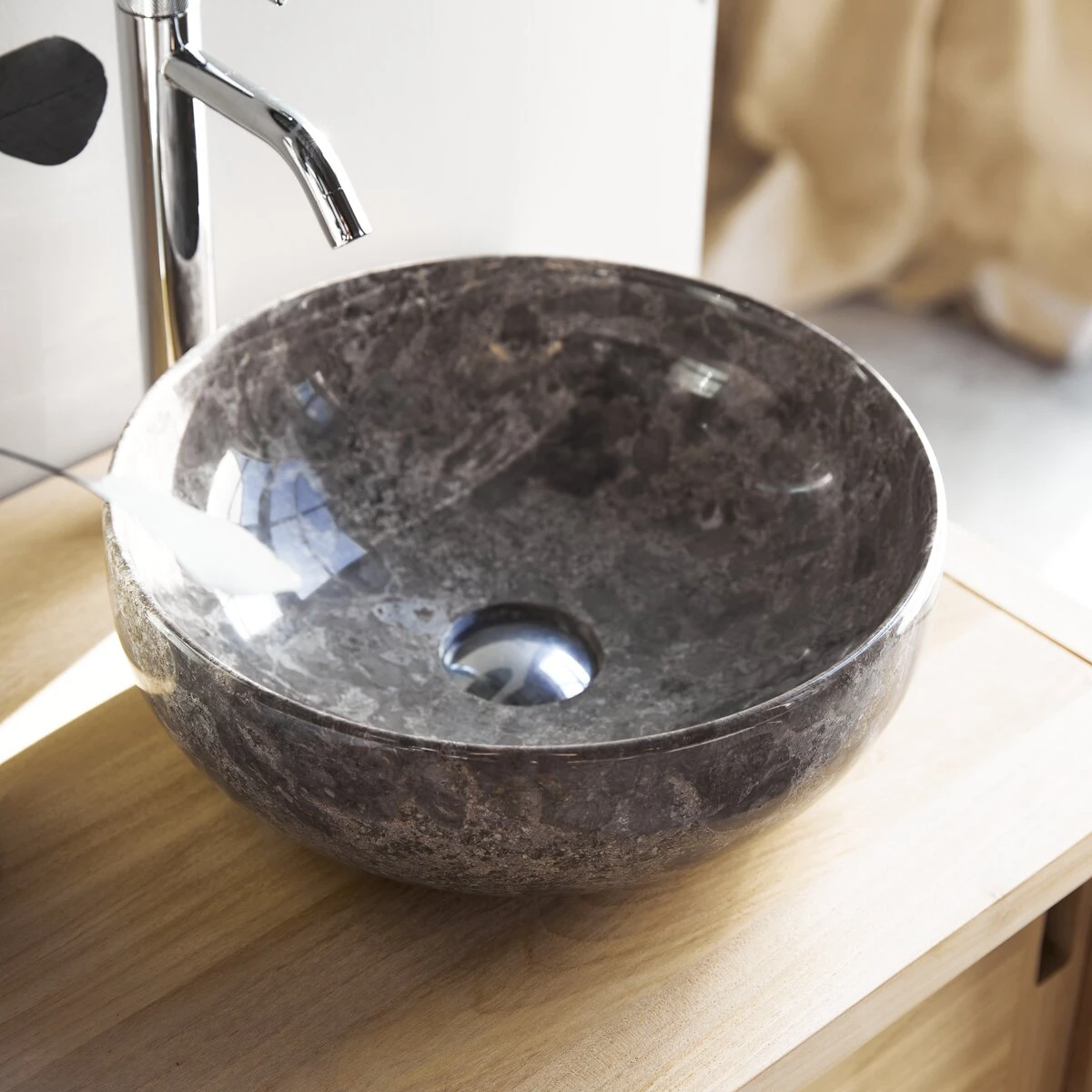Pia Light Grey Marble Washbasin Ref. 3579 4 Pia Light Grey Marble Washbasin Ref. 3579 - Image 2