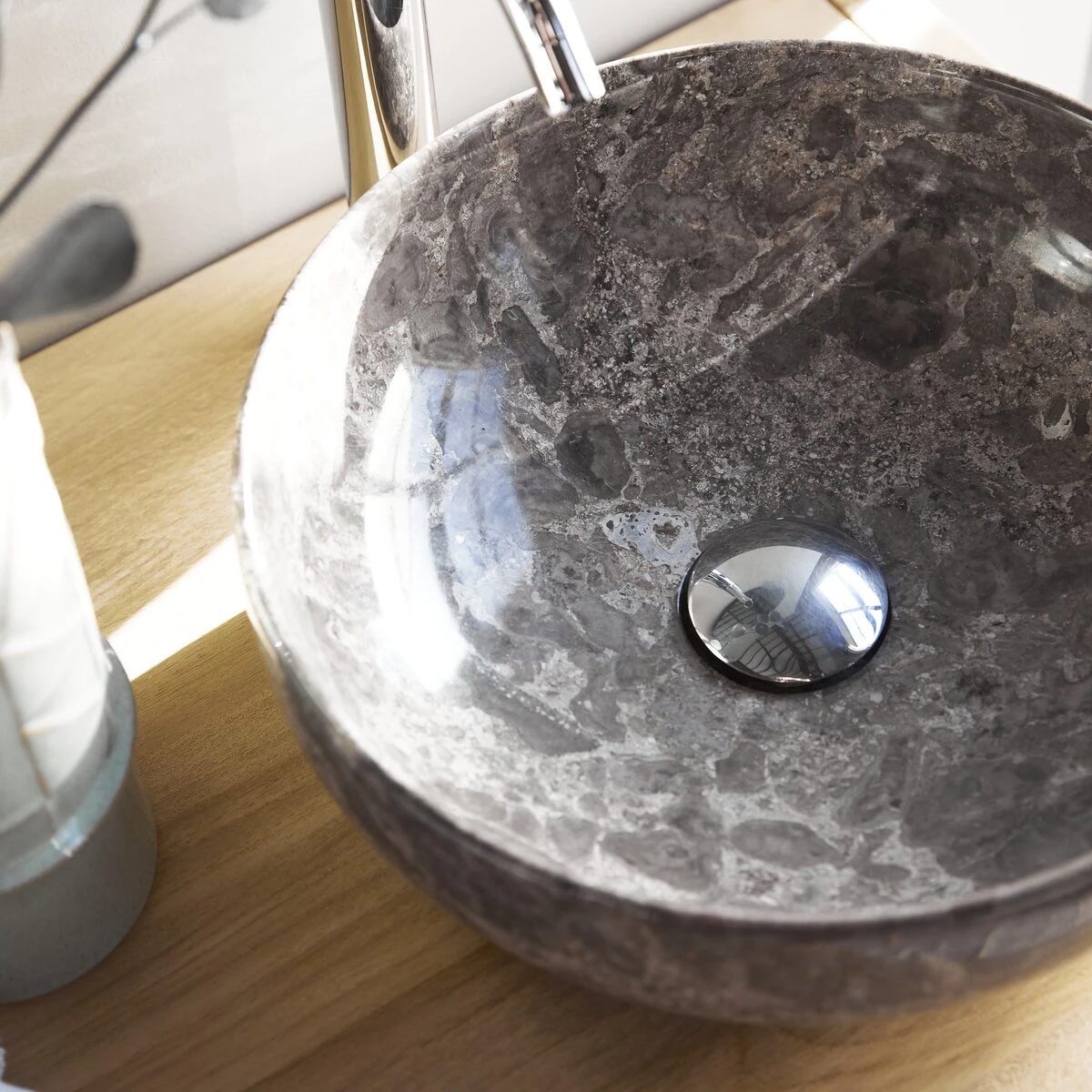 Pia Light Grey Marble Washbasin Ref. 3579 6 Pia Light Grey Marble Washbasin Ref. 3579 - Image 4