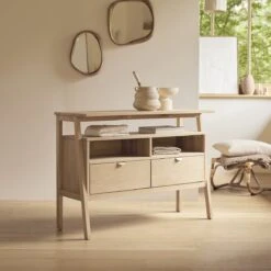 Pola Solid Oak 2-drawer Console Table Ref. 3704 -Tikamoon 1200 1200 pola solid teak 2 drawer console table 3