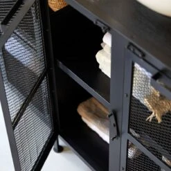 Romy Mango Wood And Metal Vanity Unit 140 Cm Ref. 3653 -Tikamoon 1200 1200 romy mango wood and metal vanity unit 140 cm 4