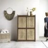 Roots Solid Reclaimed Teak And Canework Wardrobe Ref. 3850 1 Roots Solid Reclaimed Teak And Canework Wardrobe Ref. 3850 -Tikamoon 1200 1200 roots solid teak and canework wardrobe