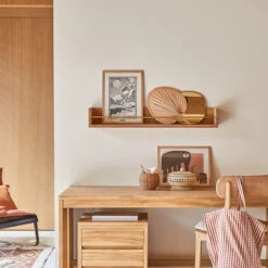 Sasha Kids Solid Teak Wall-mounted Shelf Unit - 100 Cm Ref. 5536