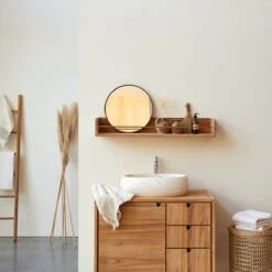 Sasha Solid Teak Bathroom Shelf 100 Cm Ref. 2809