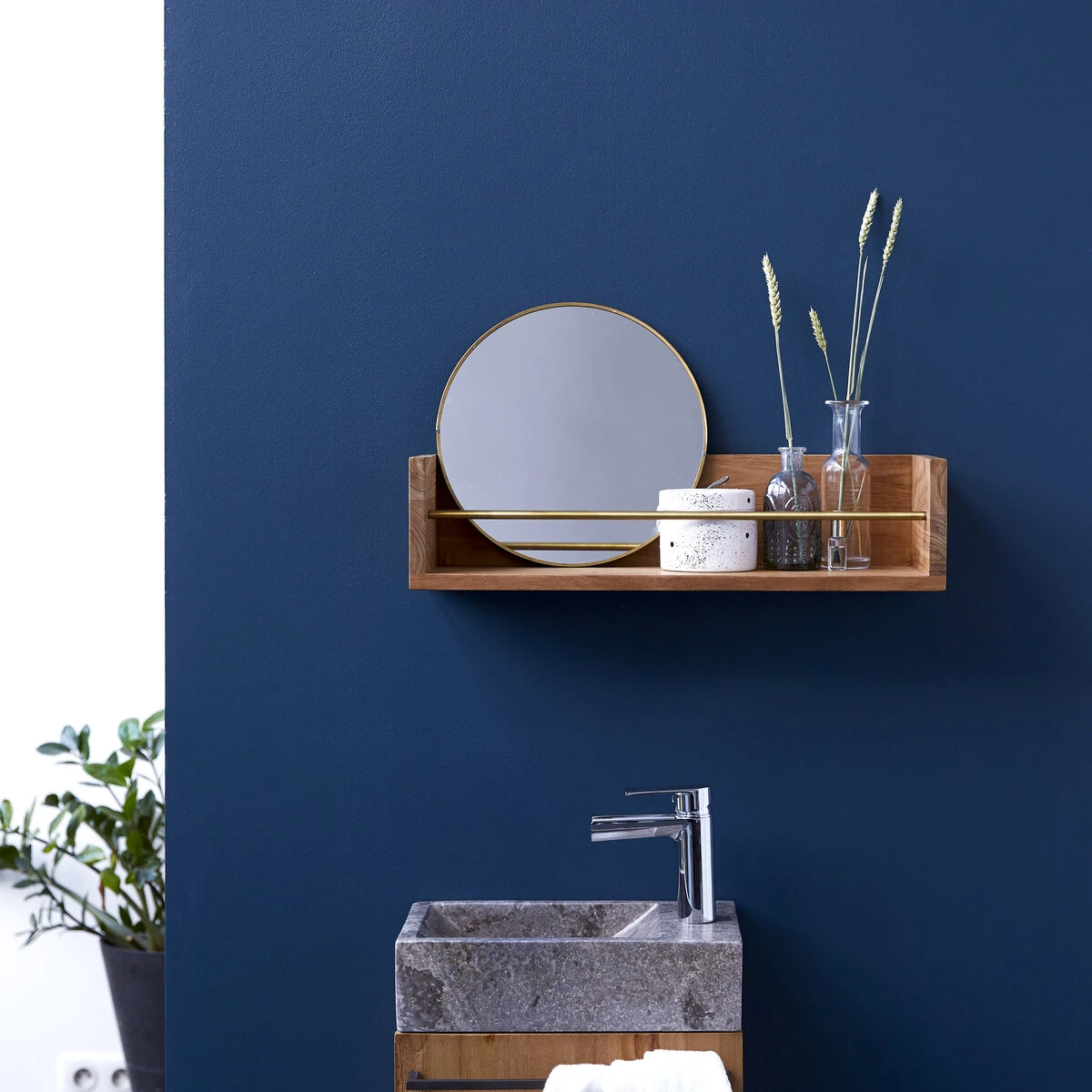 Sasha Solid Teak Bathroom Shelf 60 Cm Ref. 2806 3 Sasha Solid Teak Bathroom Shelf 60 Cm Ref. 2806