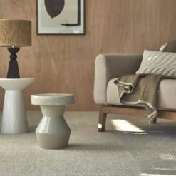 Sculptural Ceramic Side Table, Beige Ref. 6351