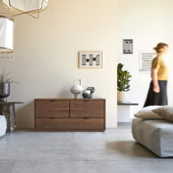 Senson Solid Walnut TV Stand 120 Cm Ref. 4614