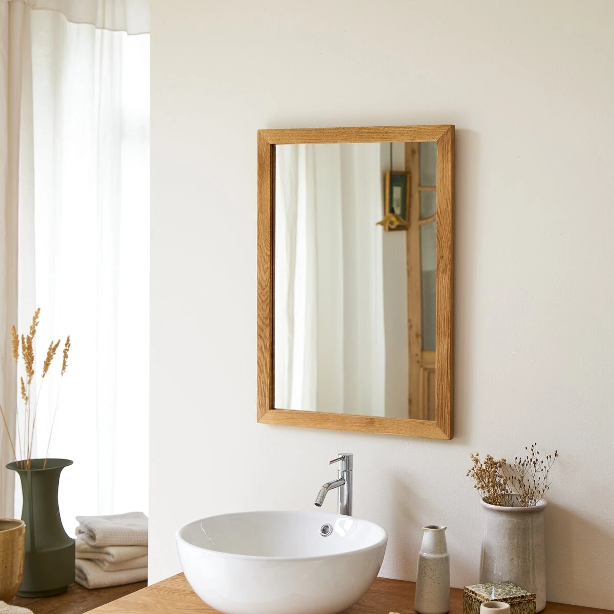 Serena Solid Oak Mirror 70x50 Cm Ref. 2025 4 Serena Solid Oak Mirror 70x50 Cm Ref. 2025 - Image 2