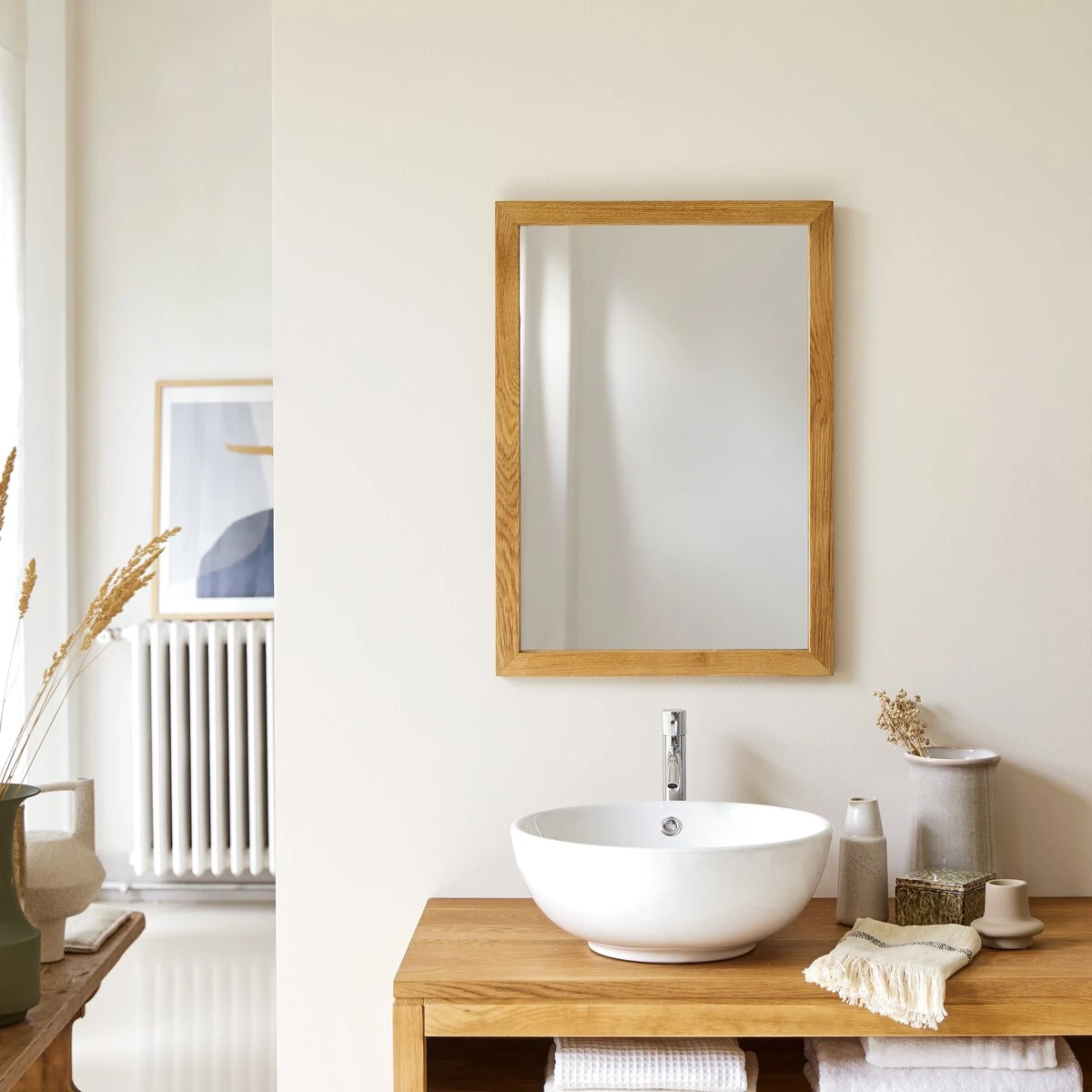 Serena Solid Oak Mirror 70x50 Cm Ref. 2025 3 Serena Solid Oak Mirror 70x50 Cm Ref. 2025