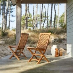 Capri Set Of 2 Solid Acacia Garden Chairs Ref. 5039