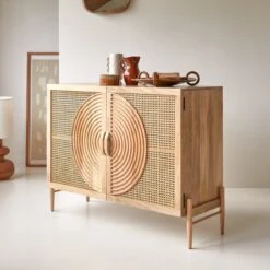Sina Solid Mango And Rattan Sideboard 115 Cm Ref. 6291 -Tikamoon 1200 1200 sina solid mango and rattan sideboard 115 cm 3