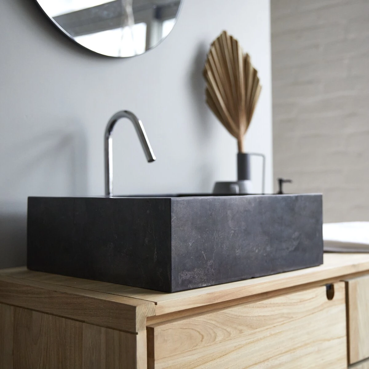 Slats Dark Grey Marble Washbasin Ref. 2452 8 Slats Dark Grey Marble Washbasin Ref. 2452 - Image 6